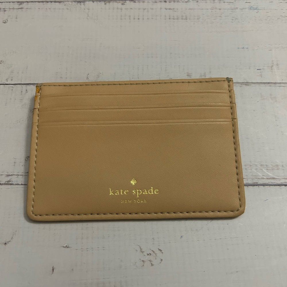 Kate Spade Aqua Card Holder with Gold Details, COA - Picture 2 of 6
